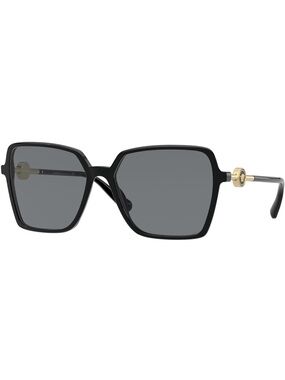Versace Black Square Sunglasses with Gold Accents